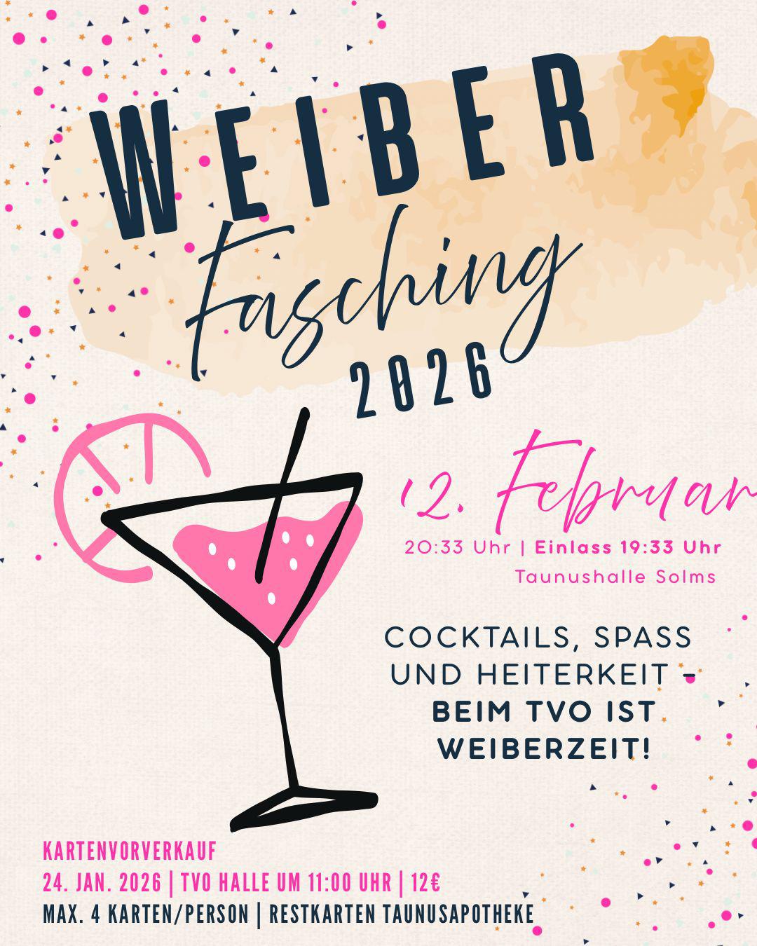 Mehr über den Artikel erfahren Weiberfasching beim TVO