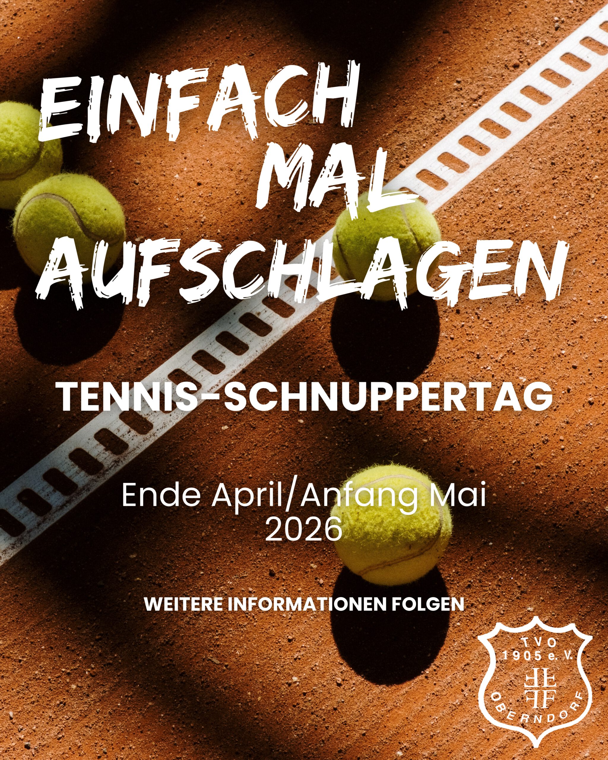 Du betrachtest gerade Vorankündigung: Tennis-Schnuppertag beim TVO