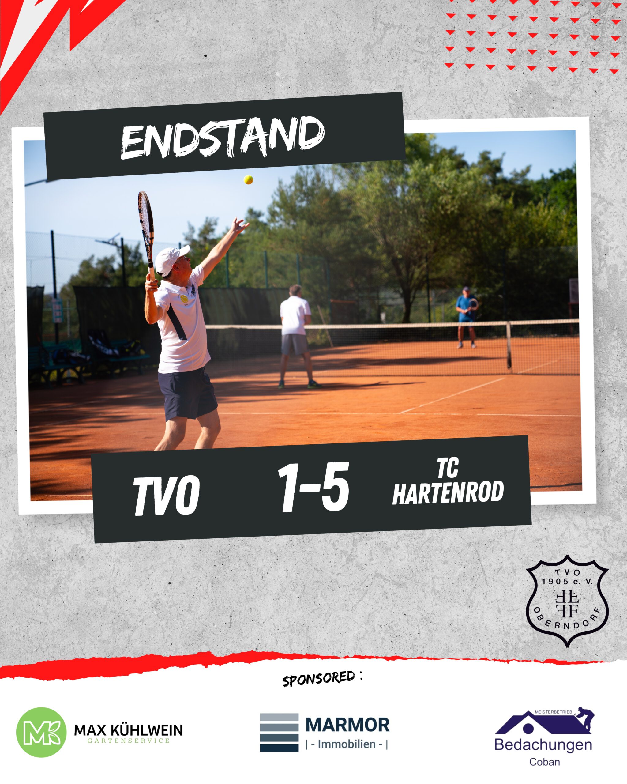Du betrachtest gerade Erste Saisonniederlage für unsere Tennis-Herren