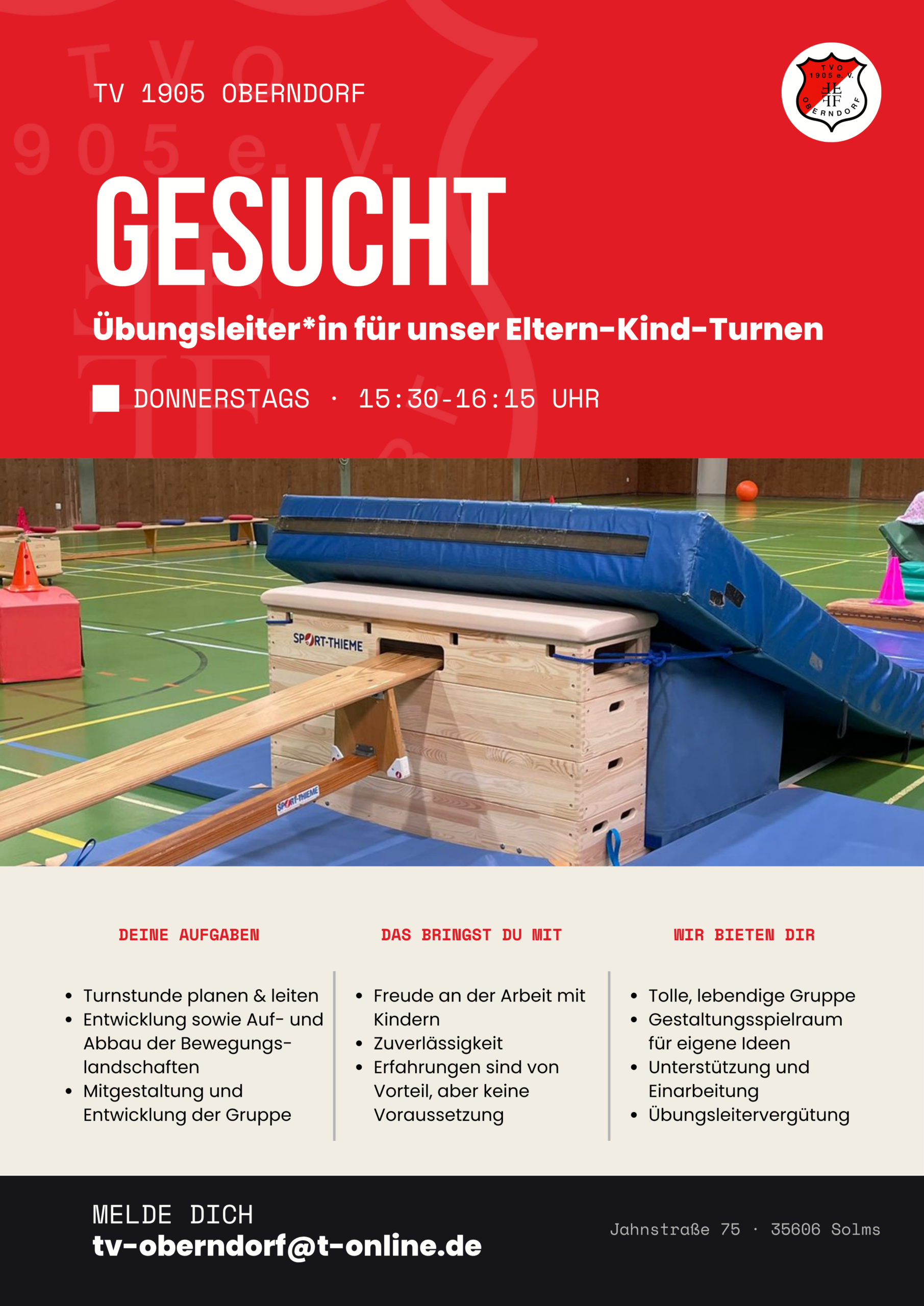Du betrachtest gerade Übungsleiter*in gesucht
